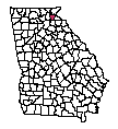 Map of Habersham County
