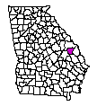 Map of Jenkins County