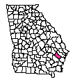 Map of Long County
