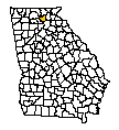 Map of Lumpkin County