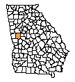 Map of Meriwether County