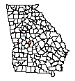 Map of Peach County