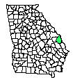 Map of Screven County