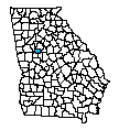 Map of Spalding County