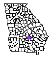 Map of Telfair County