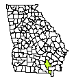 Map of Ware County