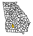 Map of Worth County