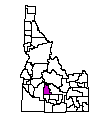 Map of Camas County