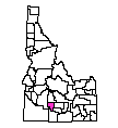 Map of Gooding County