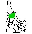 Map of Idaho County