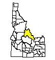 Map of Lemhi County