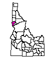 Map of Nez Perce County
