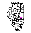 Map of Coles County