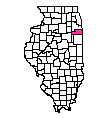 Map of Kankakee County