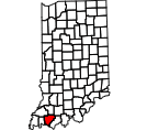 Map of Warrick County