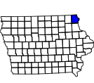 Map of Allamakee County