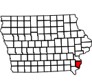 Map of Des Moines County