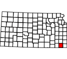 Map of Labette County