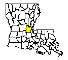 Map of Avoyelles Parish