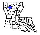 Map of Bienville Parish