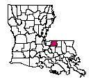 Map of East Feliciana Parish