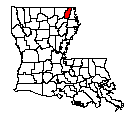 Map of West Carroll Parish