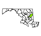 Map of Queen Anne's County