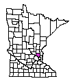 Map of Anoka County