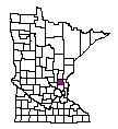 Map of Isanti County