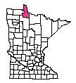 Map of Lake of the Woods County