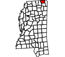 Map of Alcorn County