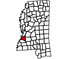 Map of Claiborne County
