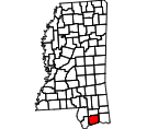 Map of Harrison County