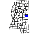 Map of Kemper County