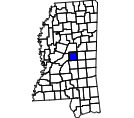 Map of Leake County