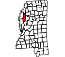 Map of Sunflower County