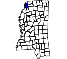 Map of Tunica County