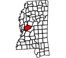 Map of Yazoo County