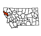 Map of Sanders County