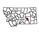 Map of Treasure County