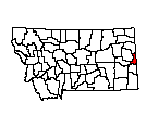 Map of Wibaux County