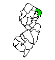 Map of Bergen County