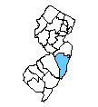 Map of Ocean County