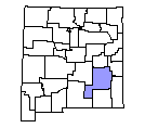 Map of Chaves County