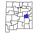 Map of DeBaca County