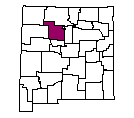 Map of Sandoval County
