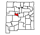Map of Valencia County