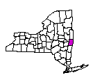 Map of Rensselaer County