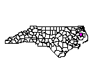 Map of Tyrrell County