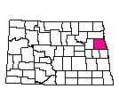 Map of Grand Forks County